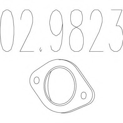 MTS 02.9823 Gasket, exhaust pipe